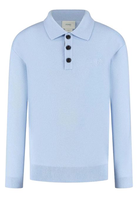 Polo bambino azzurra in lana FENDI | JMG128/MAAZZURRO