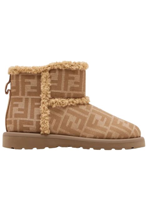 Scarpe bambina  beige con logo FF all-over FENDI | JMR538/MABEIGE