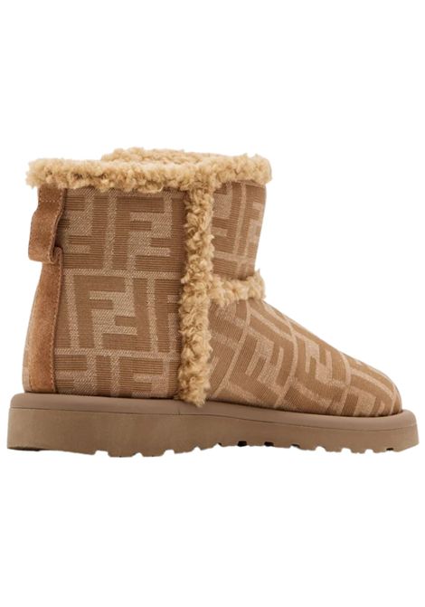 Scarpe bambina  beige con logo FF all-over FENDI | JMR538/MABEIGE