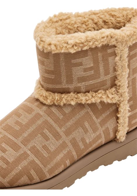 Scarpe bambina  beige con logo FF all-over FENDI | JMR538/MABEIGE