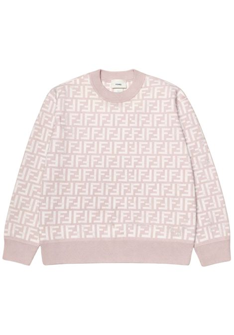 Maglione bambina beige in lana FENDI | JUG200/MABEIGE