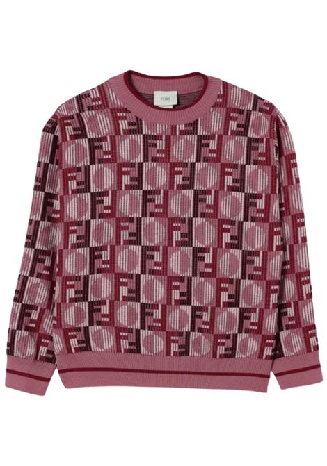 Maglione bambina rosa in lana FENDI | JUG201/MAROSA
