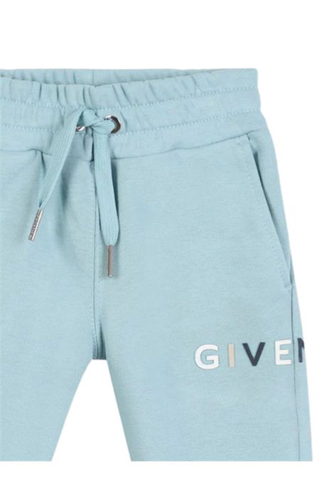 Pantalone neonato verde in cotone GIVENCHY | H30876/MAVERDE ACQUA