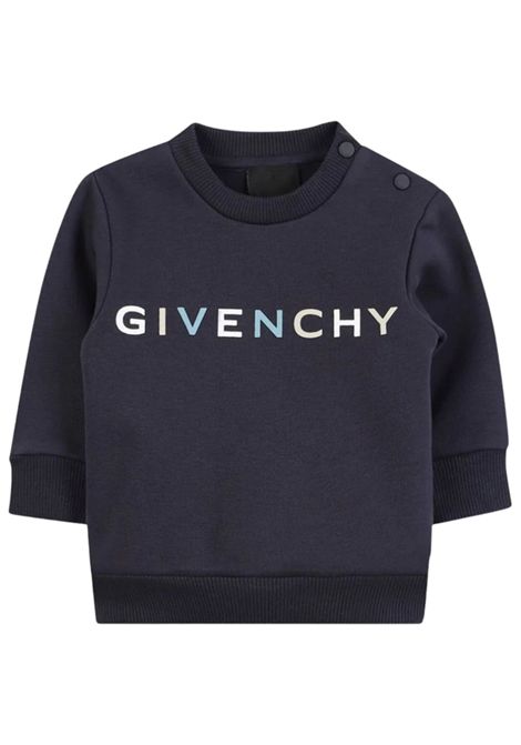 Felpa neonato blu in cotone GIVENCHY | H30884/MABLU