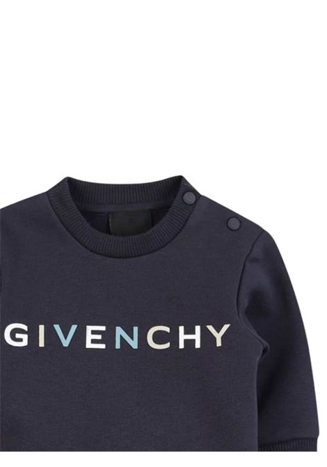 Felpa neonato blu in cotone GIVENCHY | H30884/MABLU