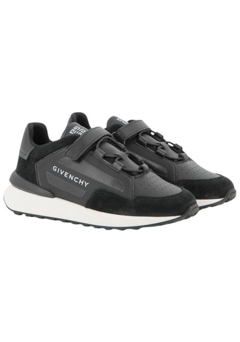 Scarpe bsmbino nere in pelle GIVENCHY | H30913/CENERO