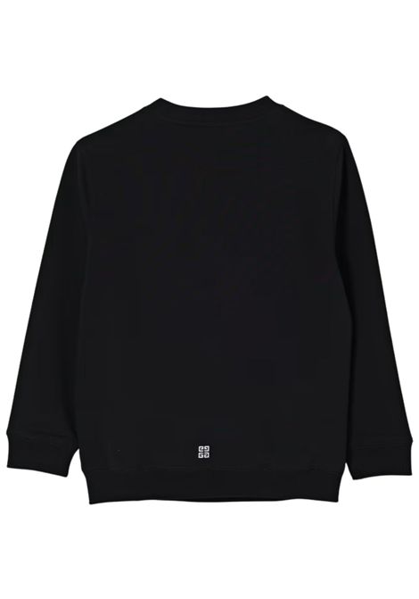 Felpa bambino nera in cotone GIVENCHY | H30937/MANERO