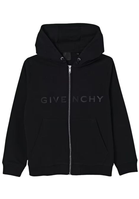 Felpa bambino nera in cotone GIVENCHY | H30939/MANERO