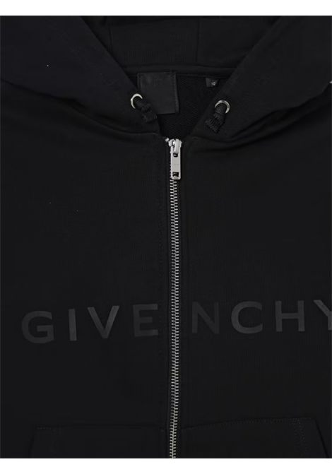 Felpa bambino nera in cotone GIVENCHY | H30939/MANERO