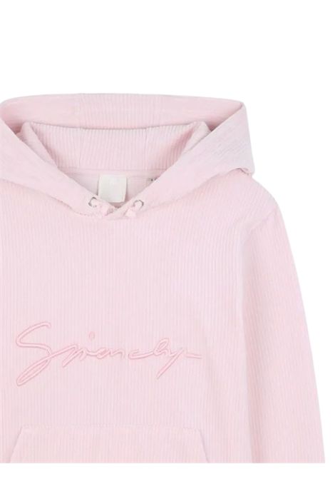 Felpa bambina rosa in velluto GIVENCHY | H30940/CEROSA