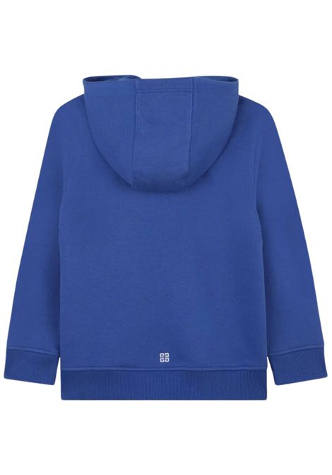 Felpa bambino blu in cotone GIVENCHY | H30942/MABLU ELETTRICO