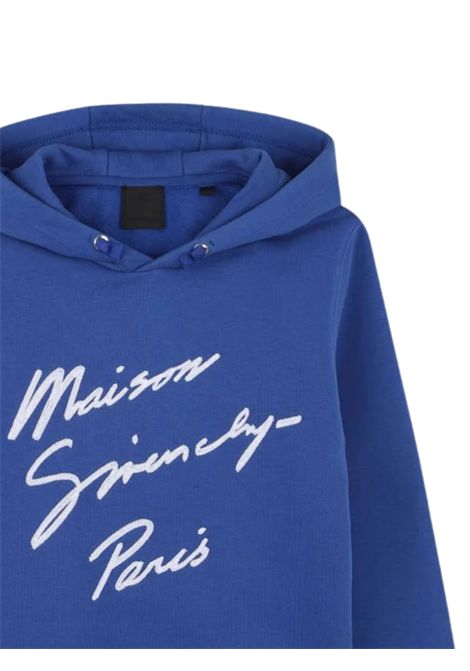 Felpa bambino blu in cotone GIVENCHY | H30942/MABLU ELETTRICO