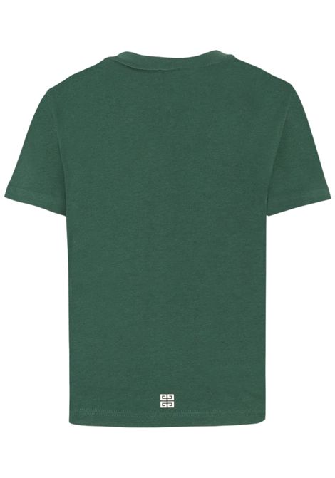 T-shirt bambino verde in cotone GIVENCHY | H30952/MAVERDE