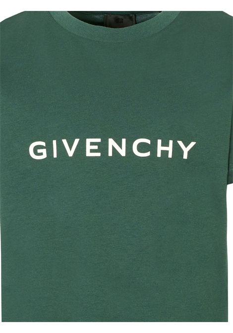 T-shirt bambino verde in cotone GIVENCHY | H30952/MAVERDE