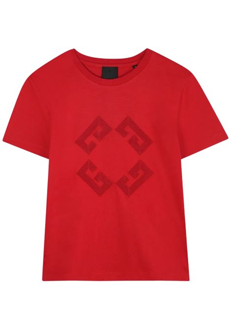 T-shirt bambino rossa in cotone GIVENCHY | H30967/MAROSSO
