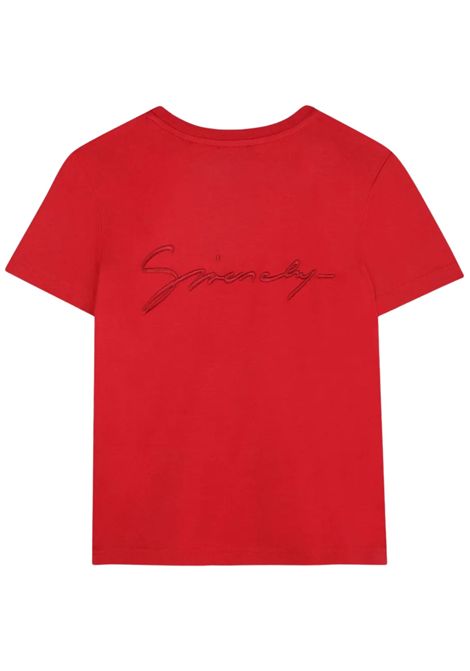 T-shirt bambino rossa in cotone GIVENCHY | H30967/MAROSSO