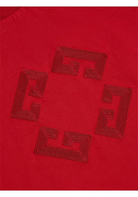 T-shirt bambino rossa in cotone GIVENCHY | H30967/MAROSSO