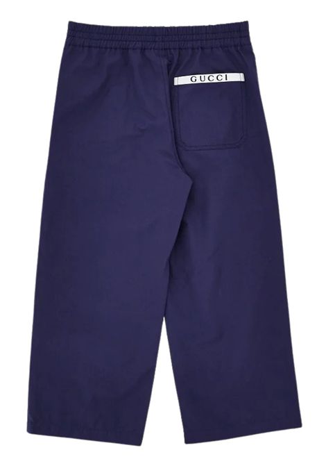 Blue cotton trousers for children GUCCI | 824845/CEBLU