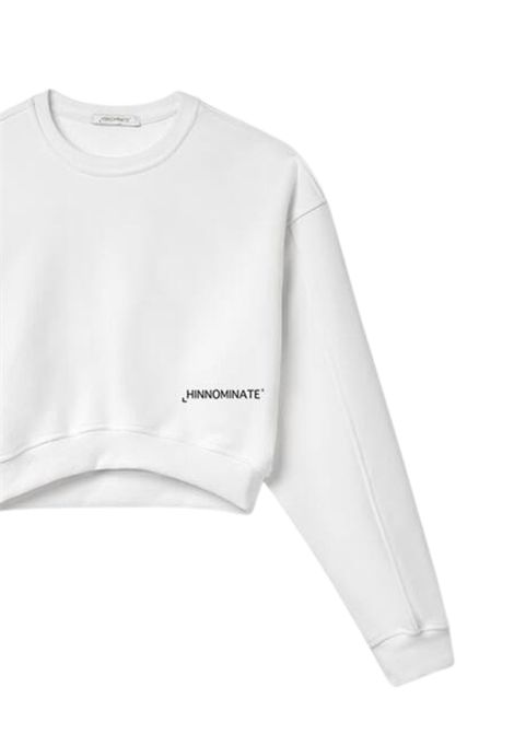 Felpa bambina bianca in cotone HINNOMINATE | FY00166/DEBIANCO