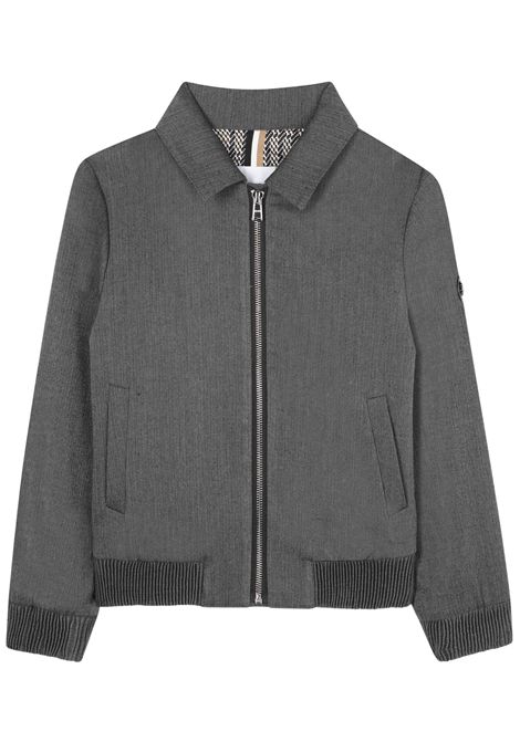 Giubbino bambino in misto viscosa Hugo Boss | J52386/MAGRIGIO