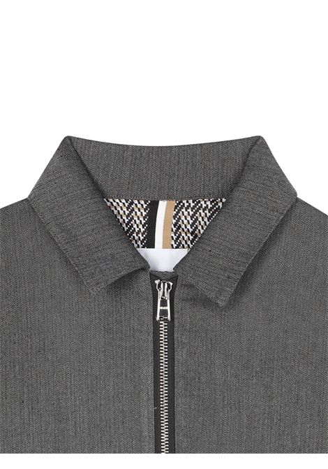 Giubbino bambino in misto viscosa Hugo Boss | J52386/MAGRIGIO