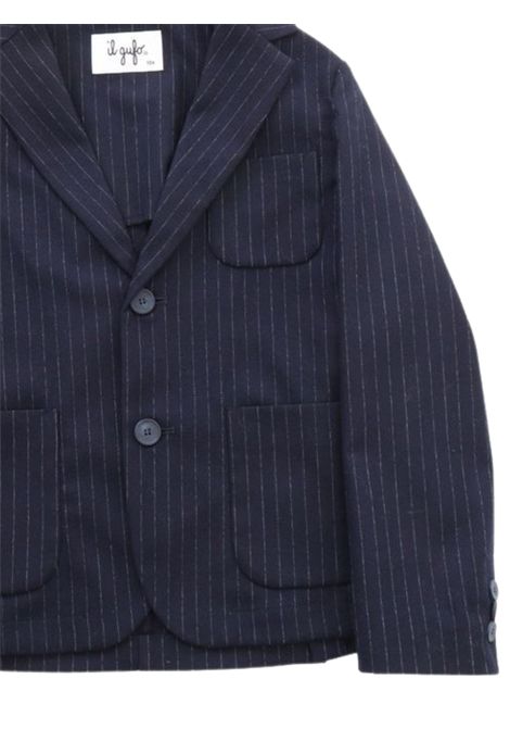 Blue striped children's jacket IL GUFO | GB099W1008/CEBLU