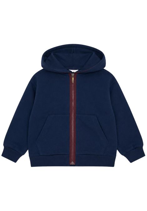 Blue cotton sweatshirt for children IL GUFO | GGA003M/ANBLU