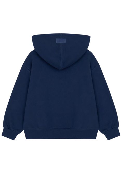 Blue cotton sweatshirt for children IL GUFO | GGA003M/ANBLU