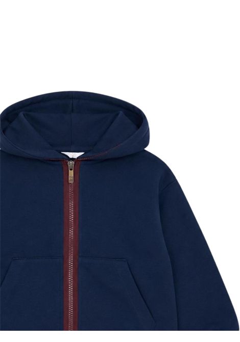 Blue cotton sweatshirt for children IL GUFO | GGA003M/ANBLU