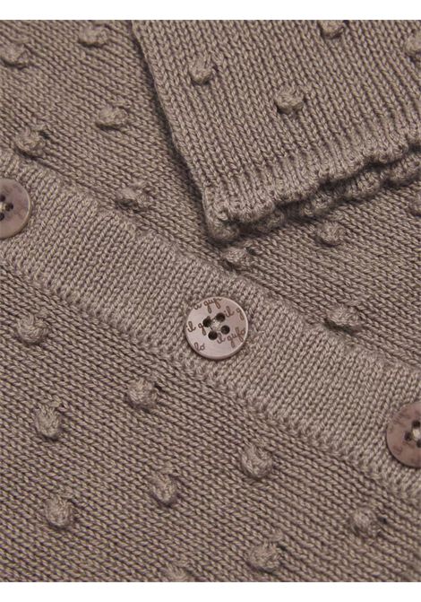 Cardigan neonata beige in cotone IL GUFO | GGF0003EM/ANBEIGE