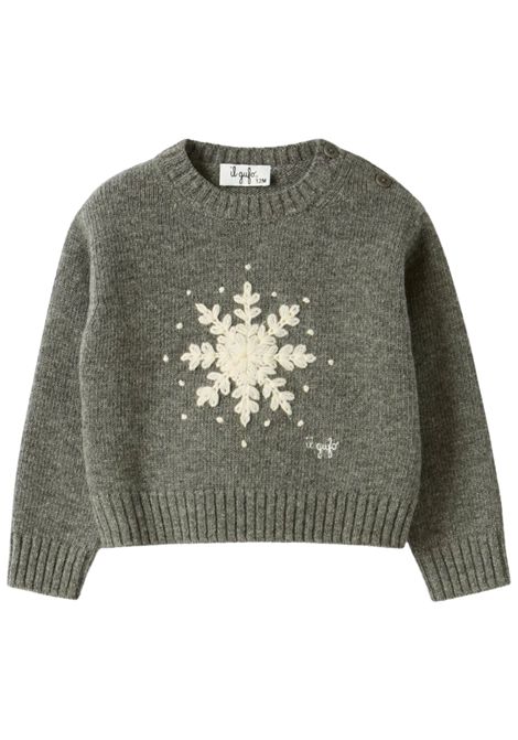 Maglione neonata grigio in lana IL GUFO | GMA0006EM/ANGRIGIO