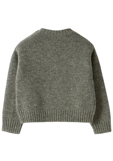 Maglione neonata grigio in lana IL GUFO | GMA0006EM/ANGRIGIO