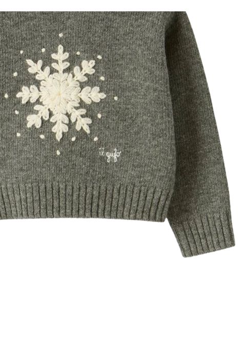 Maglione neonata grigio in lana IL GUFO | GMA0006EM/ANGRIGIO