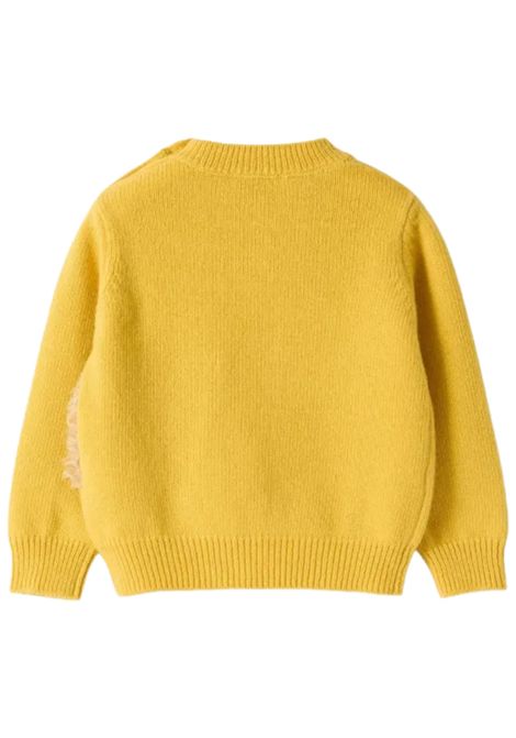 Maglione neonato giallo in lana IL GUFO | GMA0021EM/ANGIALLO