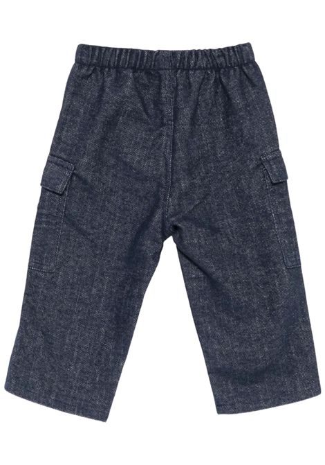 Pantalone neonato blu in cotone IL GUFO | GPL0031C/ANBLU