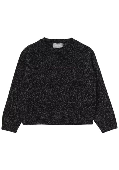 Maglione bambina nero in lana IL GUFO | MA396EM22/DEBNERO