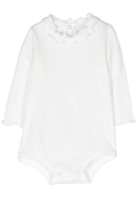 Cream cotton baby bodysuit IL GUFO | MB044MF/ANPANNA