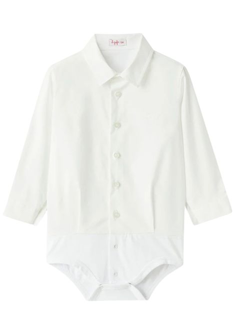 White cotton baby shirt IL GUFO | MB053C/ANBIANCO