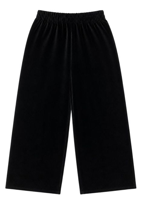 Black velvet trousers for girls IL GUFO | PL242V0017/DEBNERO