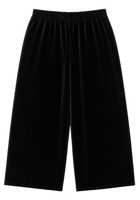 Black velvet trousers for girls IL GUFO | PL242V0017/DEBNERO