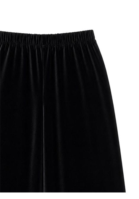 Black velvet trousers for girls IL GUFO | PL242V0017/DEBNERO