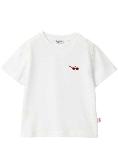 White cotton T-shirt for girls IL GUFO | TS478MF/ANBIANCO