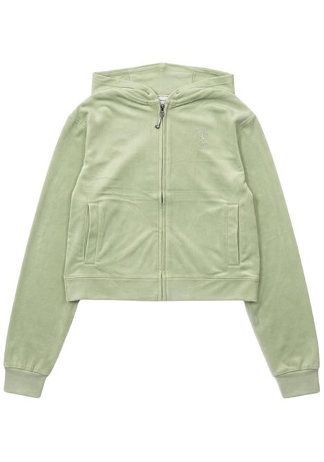 Felpa bambina verde in velluto JUICY COUTURE | 25WJCJBX6500/SUVERDE