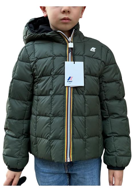Giubbino bambino reversibile K-way | K21383W/SUBLU/VERDE
