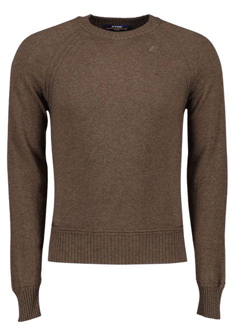 Maglione bambino marrone in lana K-way | K2142GW/DEBMARRONE
