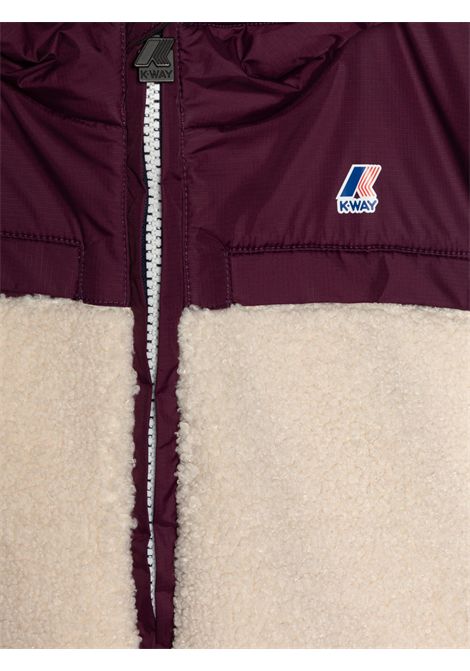 Giubbino bambino panna/viola K-way | K3124LWW/SUPANNA/VIOLA