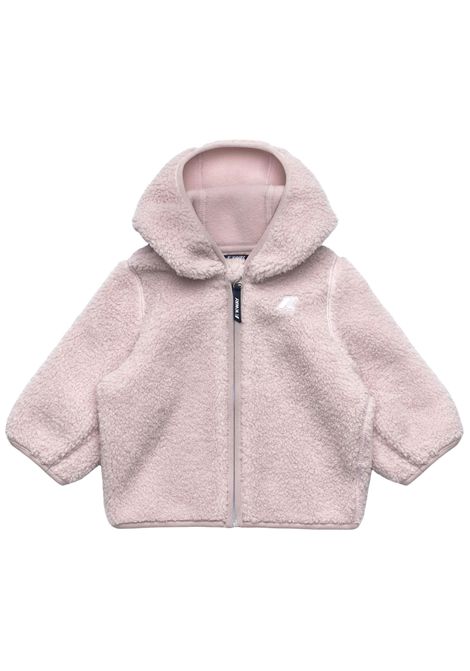 Giubbino neonata rosa in sherpa K-way | K41478W/ANROSA