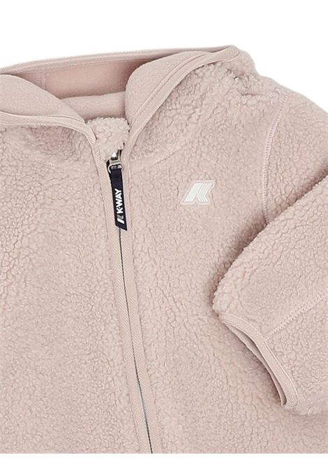 Giubbino neonata rosa in sherpa K-way | K41478W/ANROSA