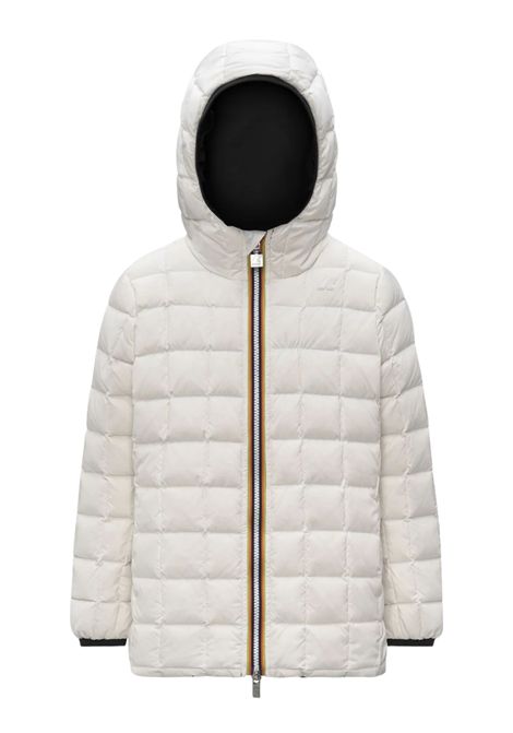 Giubbino bambina nero/bianco reversibile K-way | K5123QW/ANNERO/BIANCO