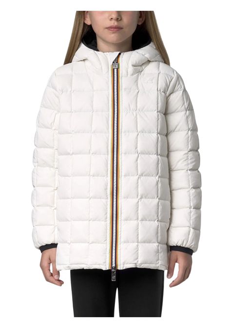 Giubbino bambina nero/bianco reversibile K-way | K5123QW/ANNERO/BIANCO